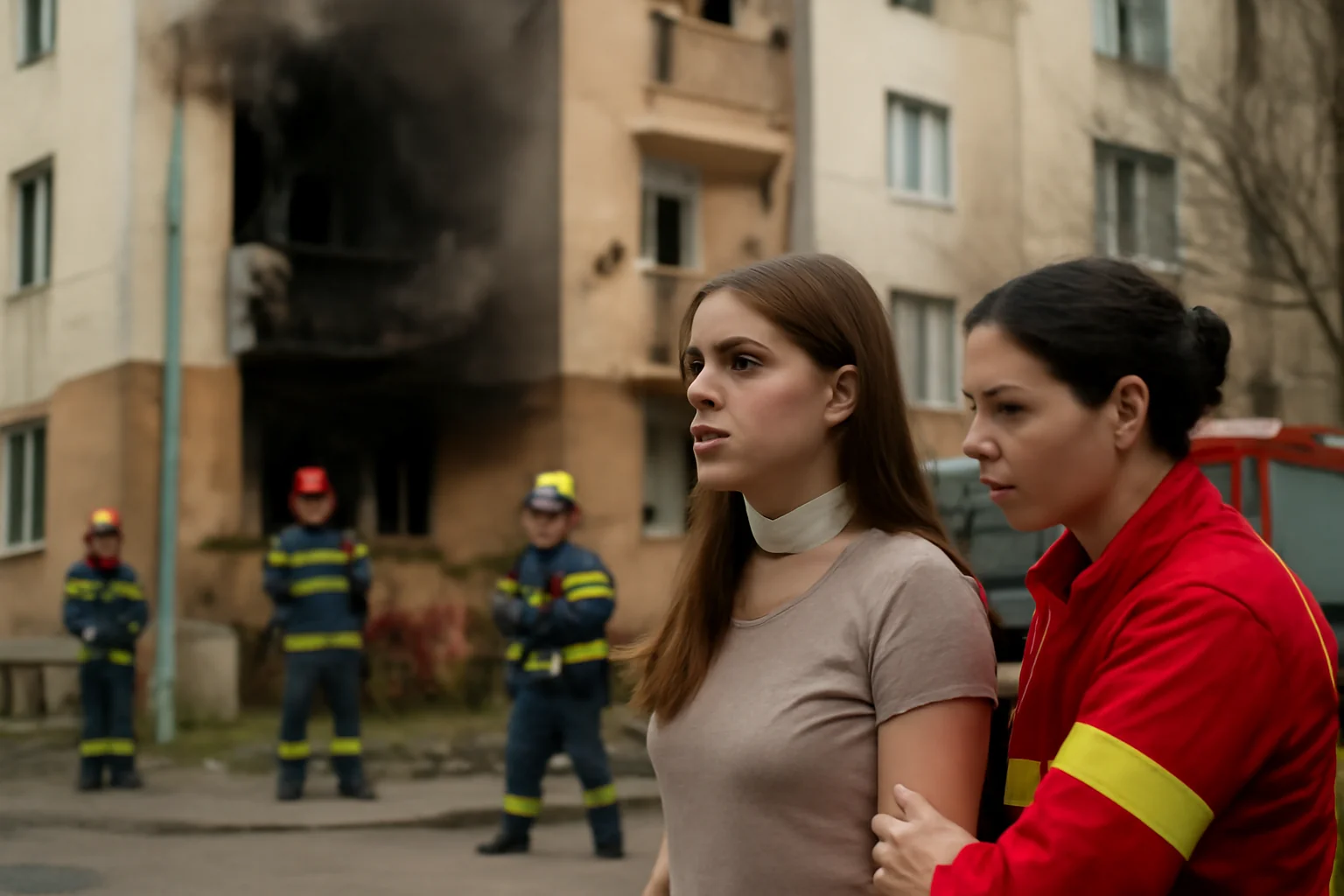 Incendiu în Tulcea: Tânără transportată de urgență la spital