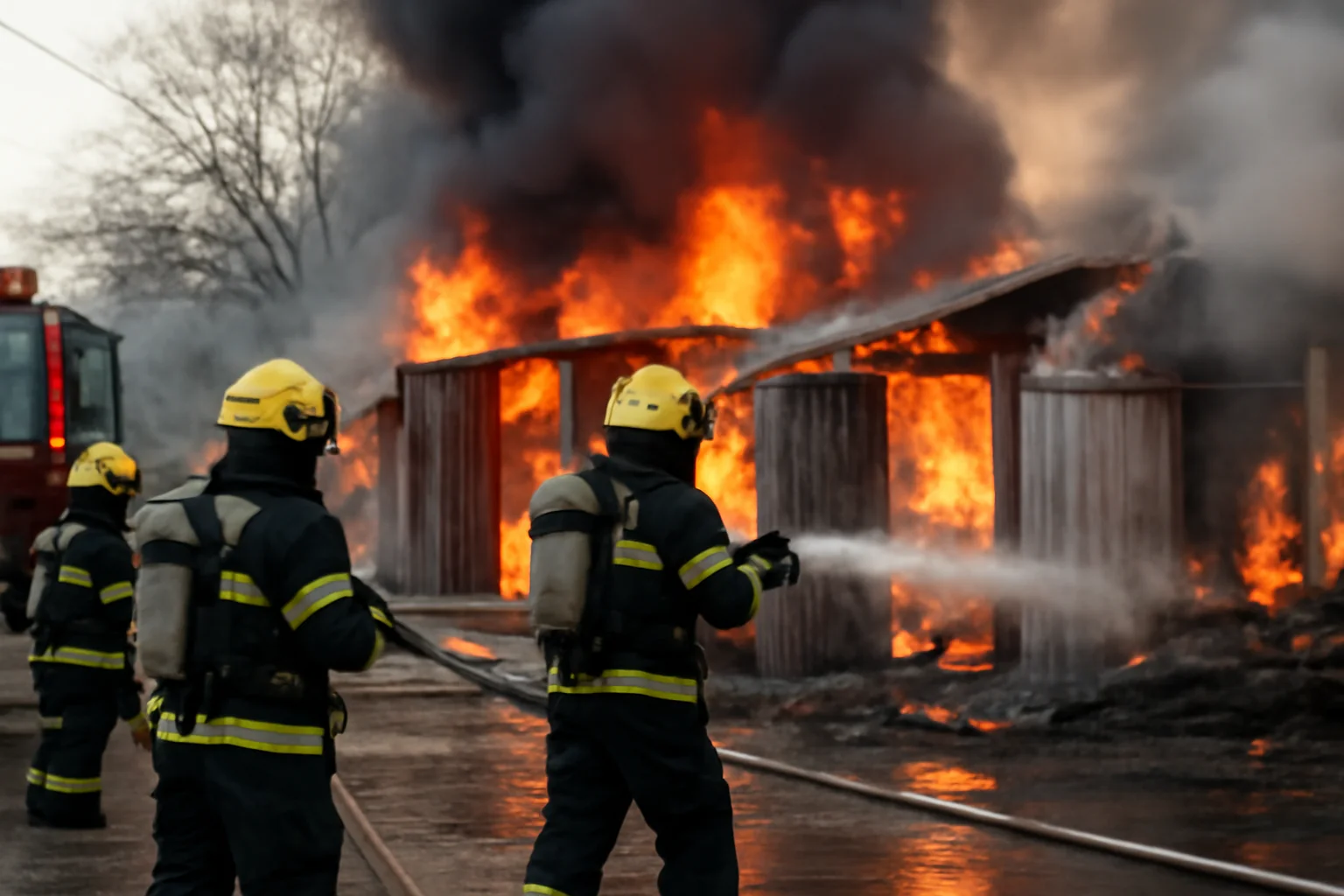 Incendiu la anexe de depozitare în centrul municipiului Tulcea, pe strada Isaccei