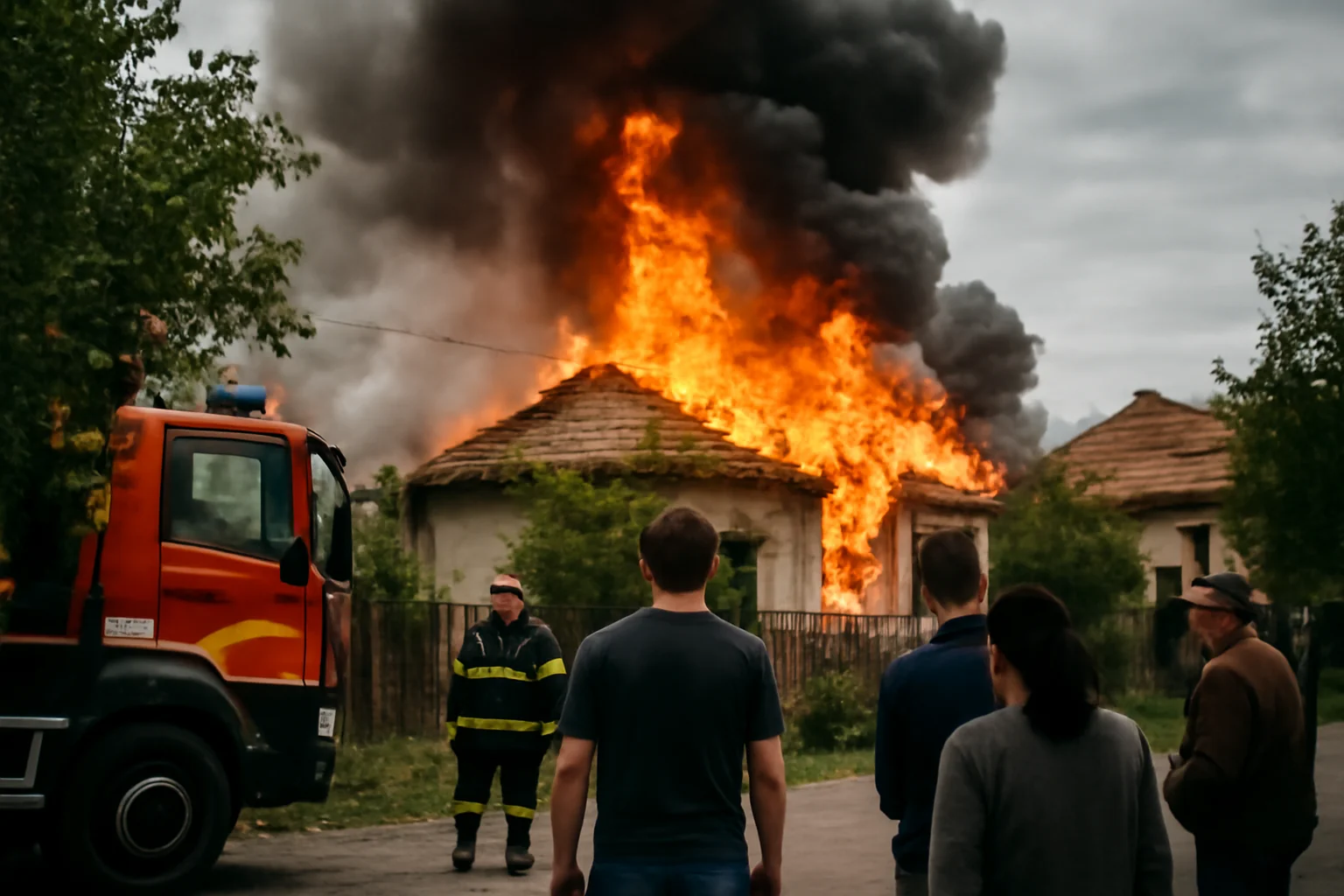 Incendiu la o locuință din Măcin, Tulcea, posibil provocat de un scurtcircuit