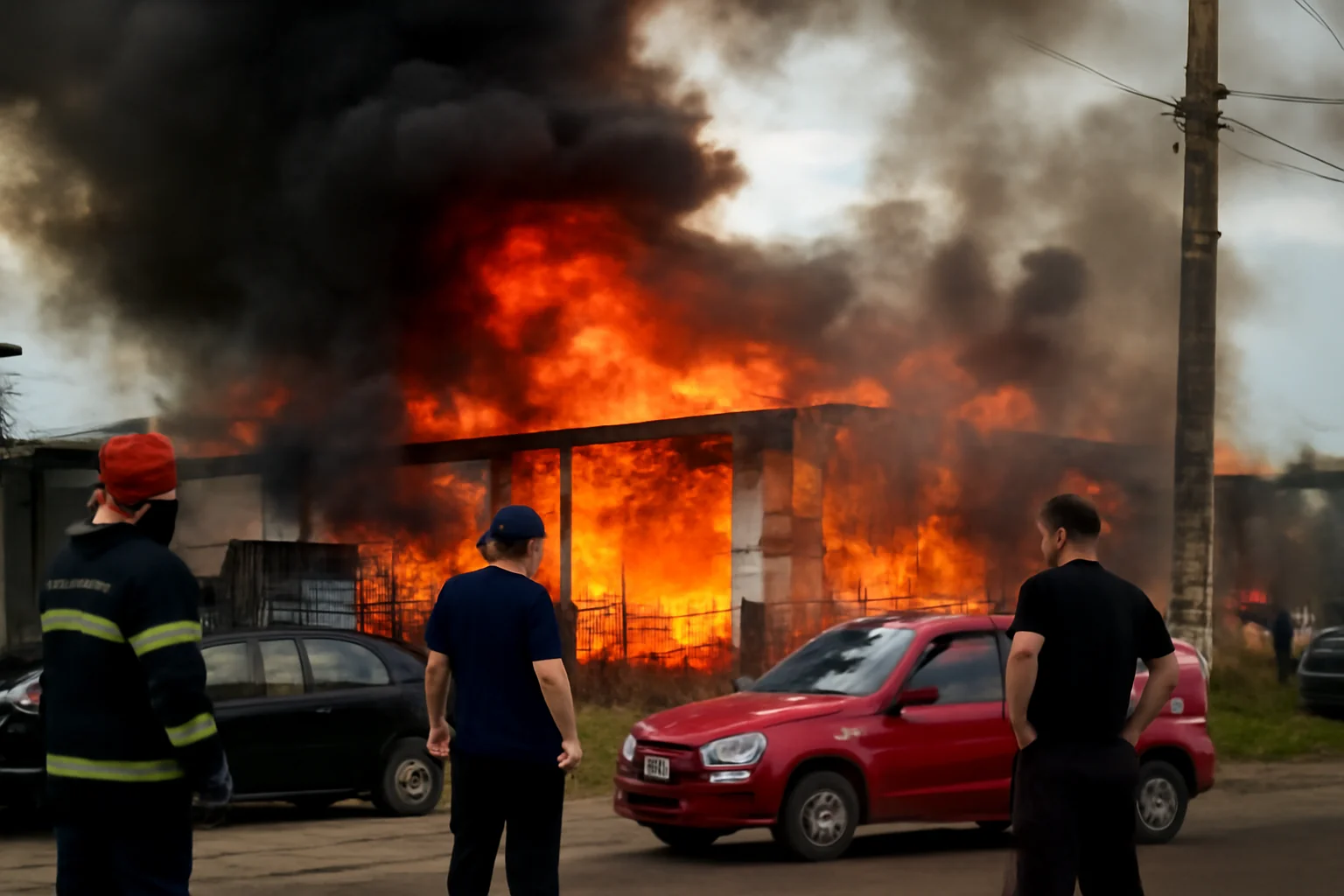 Incendiu puternic la o tinichigerie auto din Tulcea, fără victime raportate
