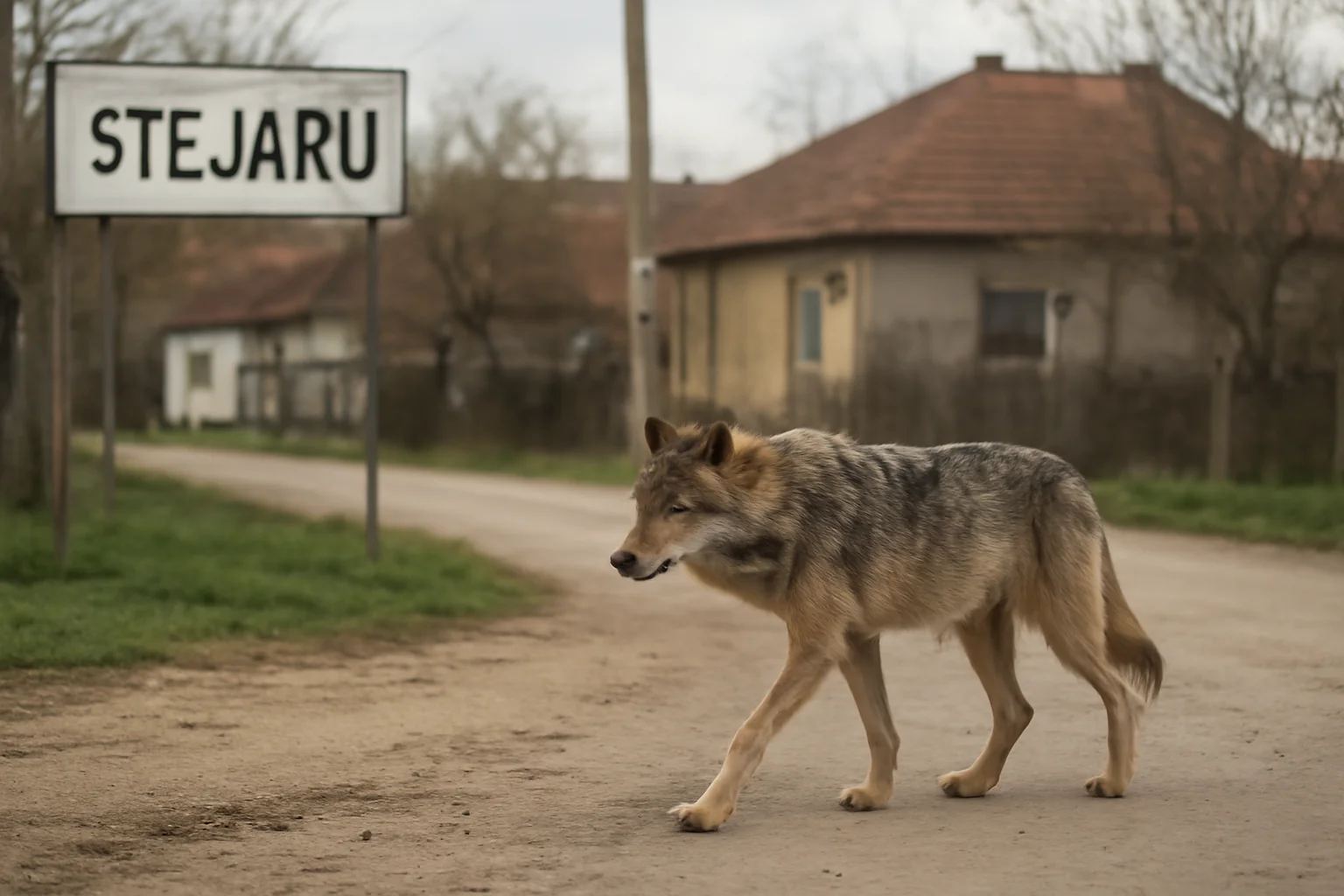 Lup observat în centrul satului Stejaru, județul Tulcea, locuitorii sfătuiți să apeleze 112