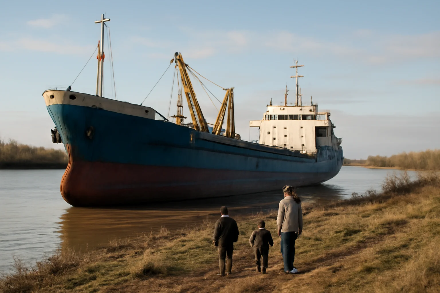 Navă cargo eșuată în apropiere de Maliuc