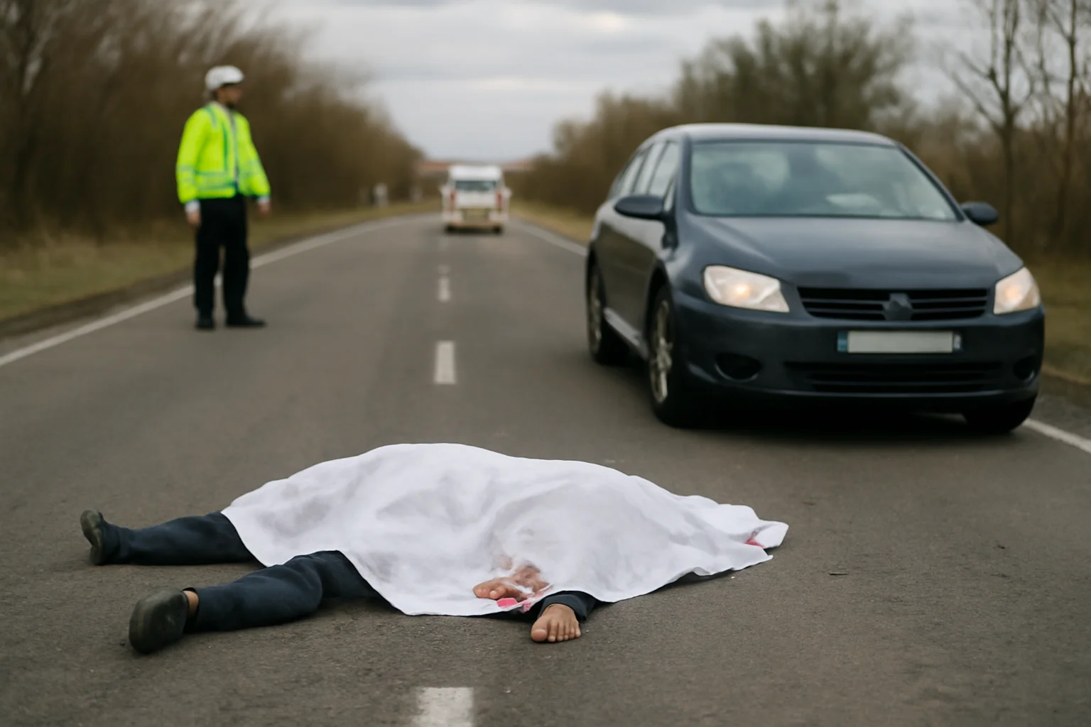 Pieton mort pe DN22/E87 între Babadag și Tulcea, în urma unui accident rutier produs noaptea