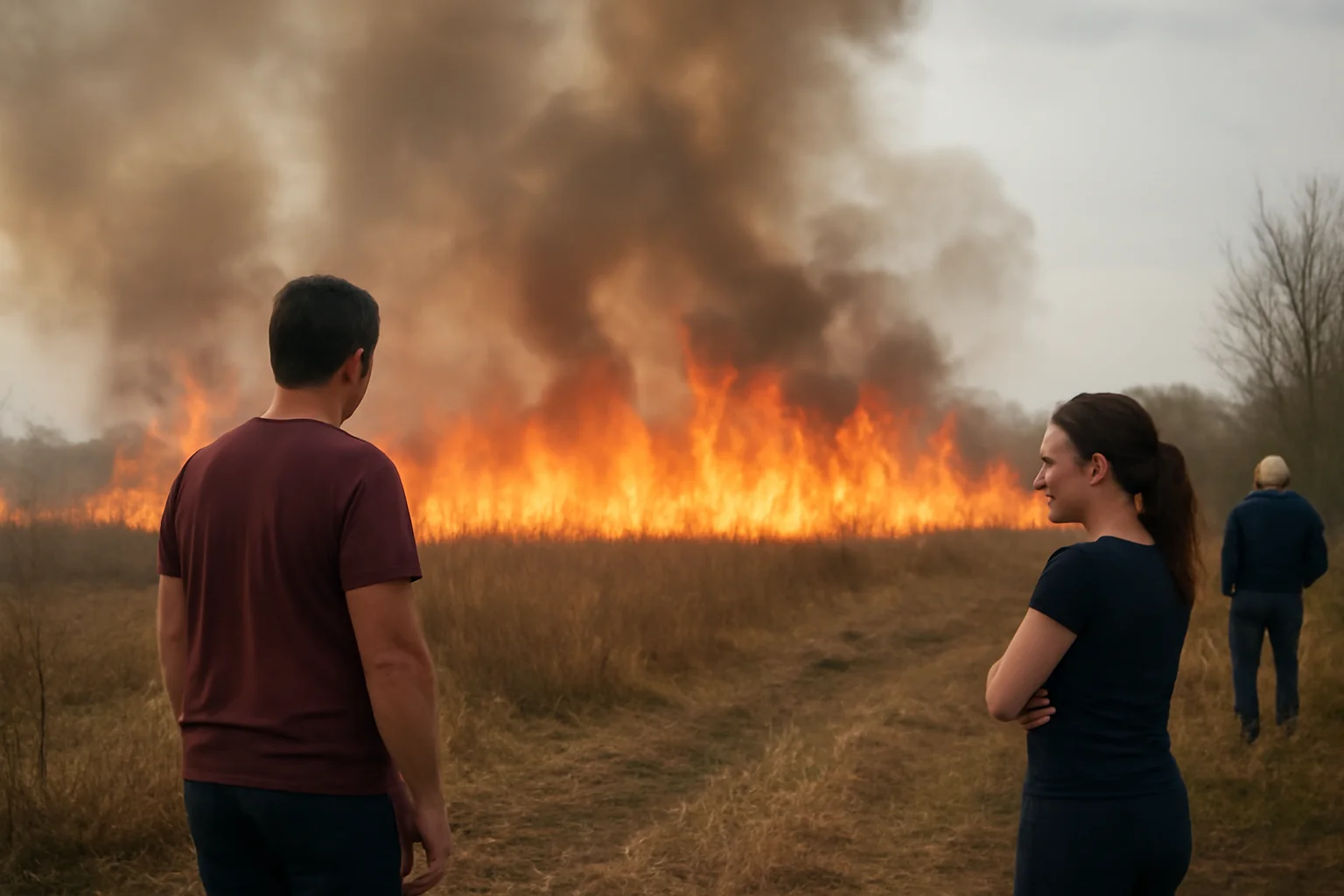 Sarinasuf: incendiu de stuf pe circa 2.000 mp