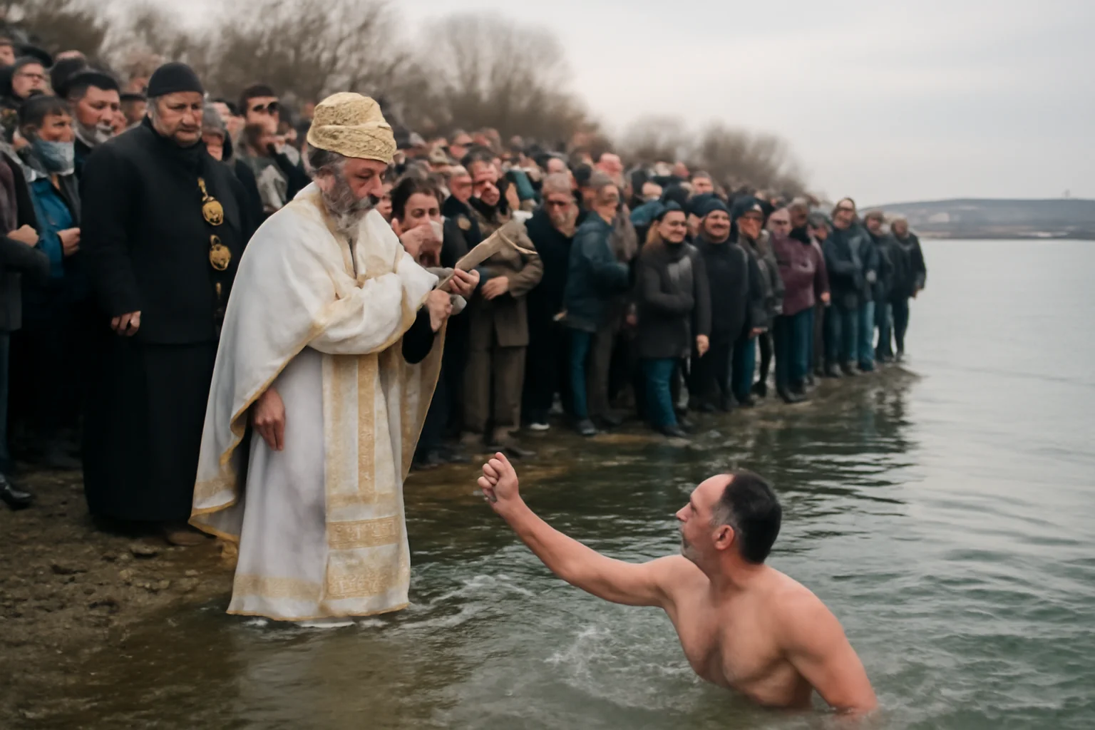 Slujba de Bobotează și aruncarea crucii în Dunăre, moment central pe faleza din Tulcea